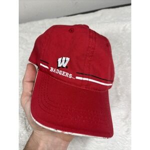 Wisconsin Badgers Hat Cap Womens Strap Back Red Ladies Fit Signatures Plaid Bill
